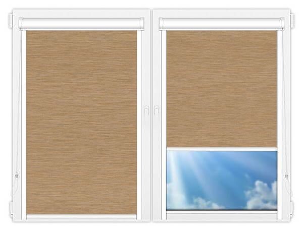 Кассетные рулонные шторы UNI Корсо темно-бежевый цена. Купить в «Мастерская Жалюзи»